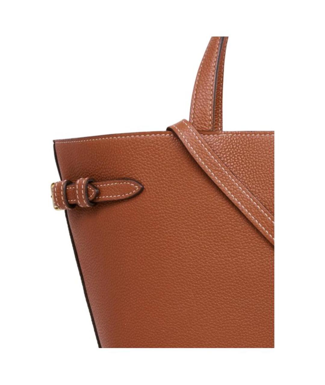 CELINE Коричневая кожаная сумка через плечо, фото 6