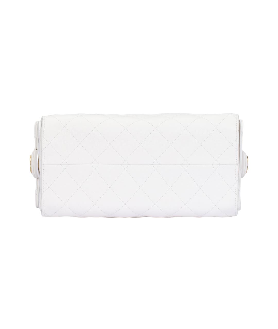CHANEL Белая кожаная сумка через плечо, фото 9