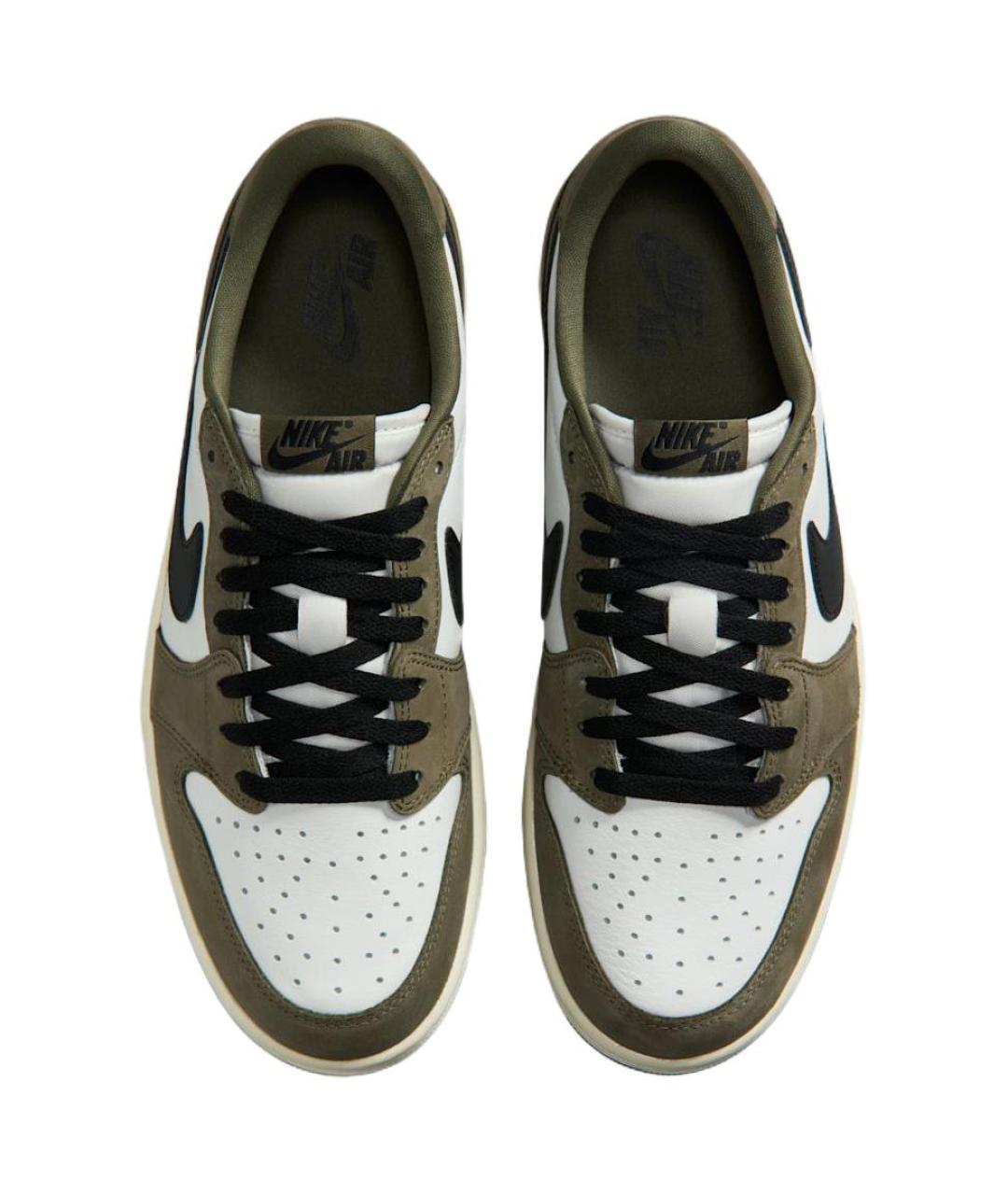 JORDAN Зеленые кожаные высокие кроссовки / кеды, фото 4