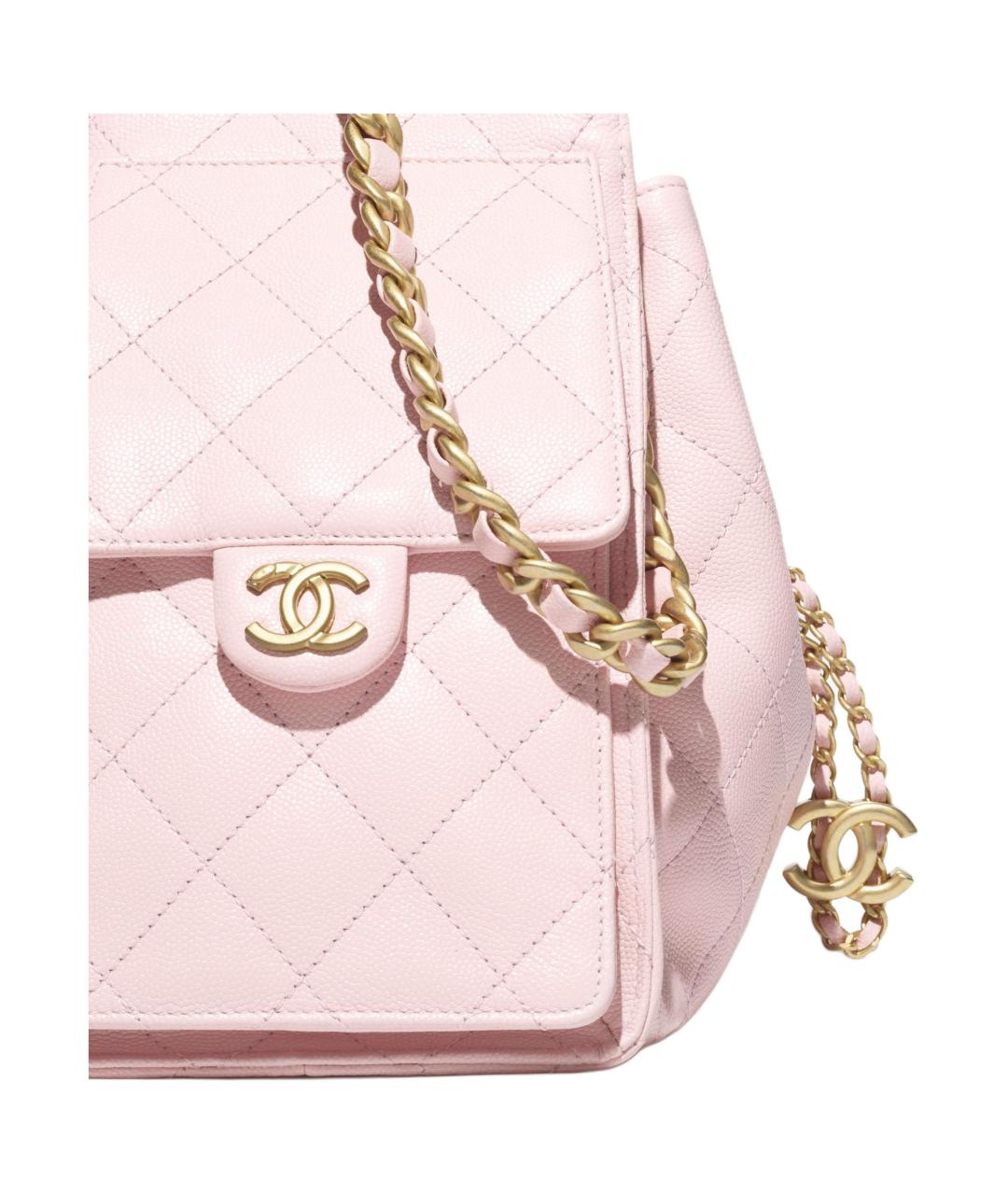 CHANEL Розовая кожаная сумка через плечо, фото 4