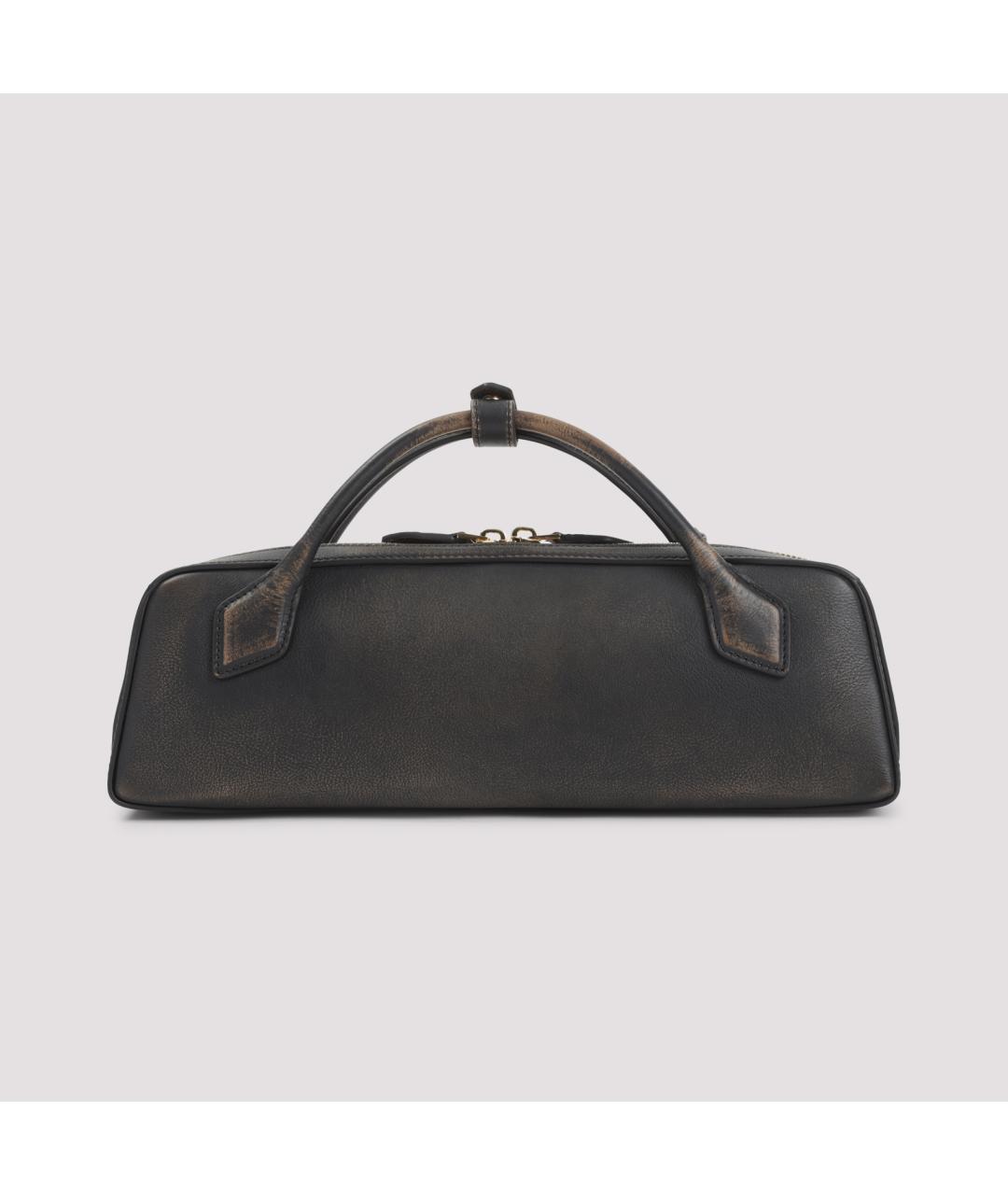 ALAIA Коричневая кожаная сумка с короткими ручками, фото 3