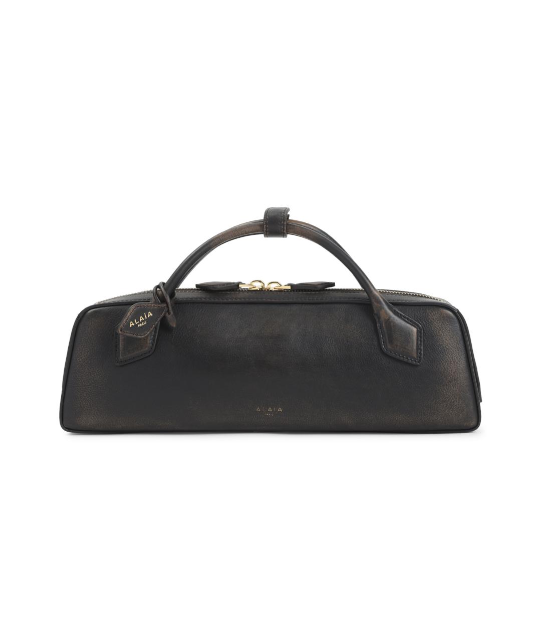 ALAIA Коричневая кожаная сумка с короткими ручками, фото 1