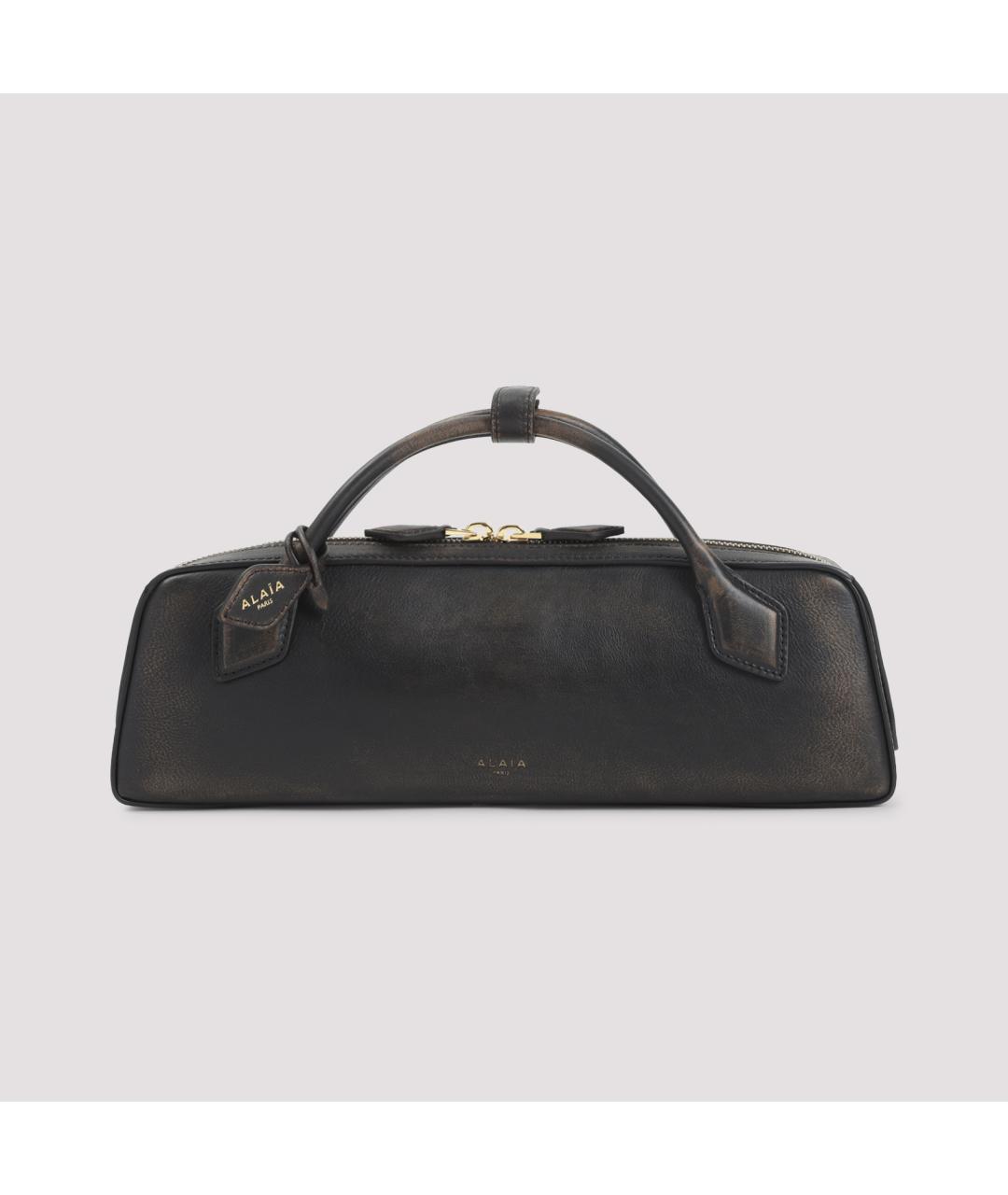 ALAIA Коричневая кожаная сумка с короткими ручками, фото 2