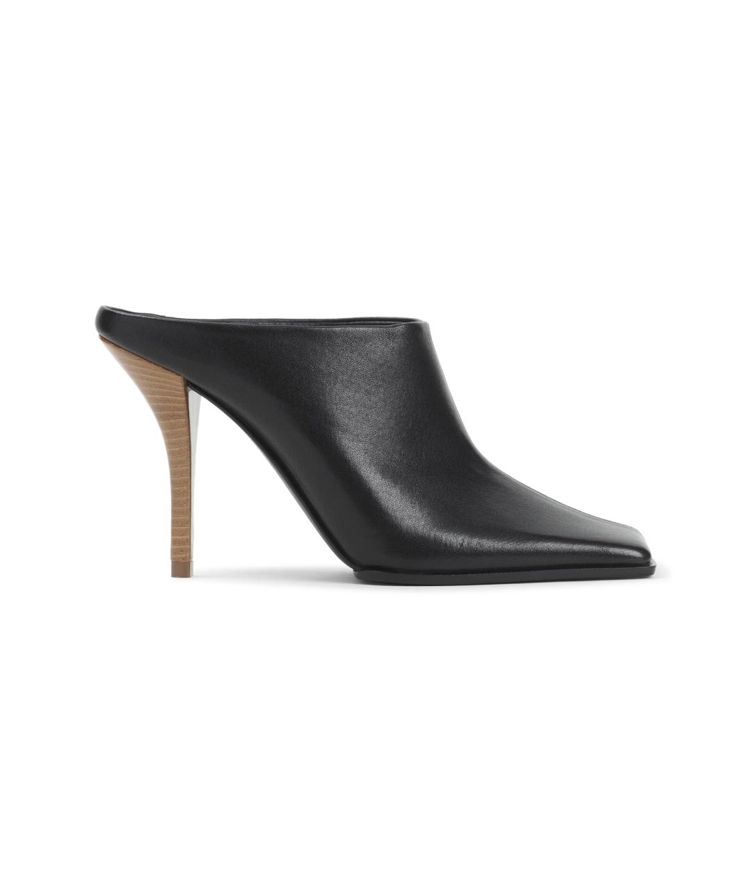 ALAIA Черные кожаные мюли, фото 1