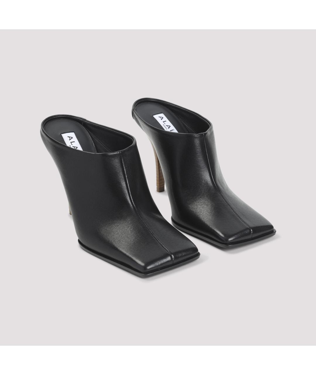 ALAIA Черные кожаные мюли, фото 3