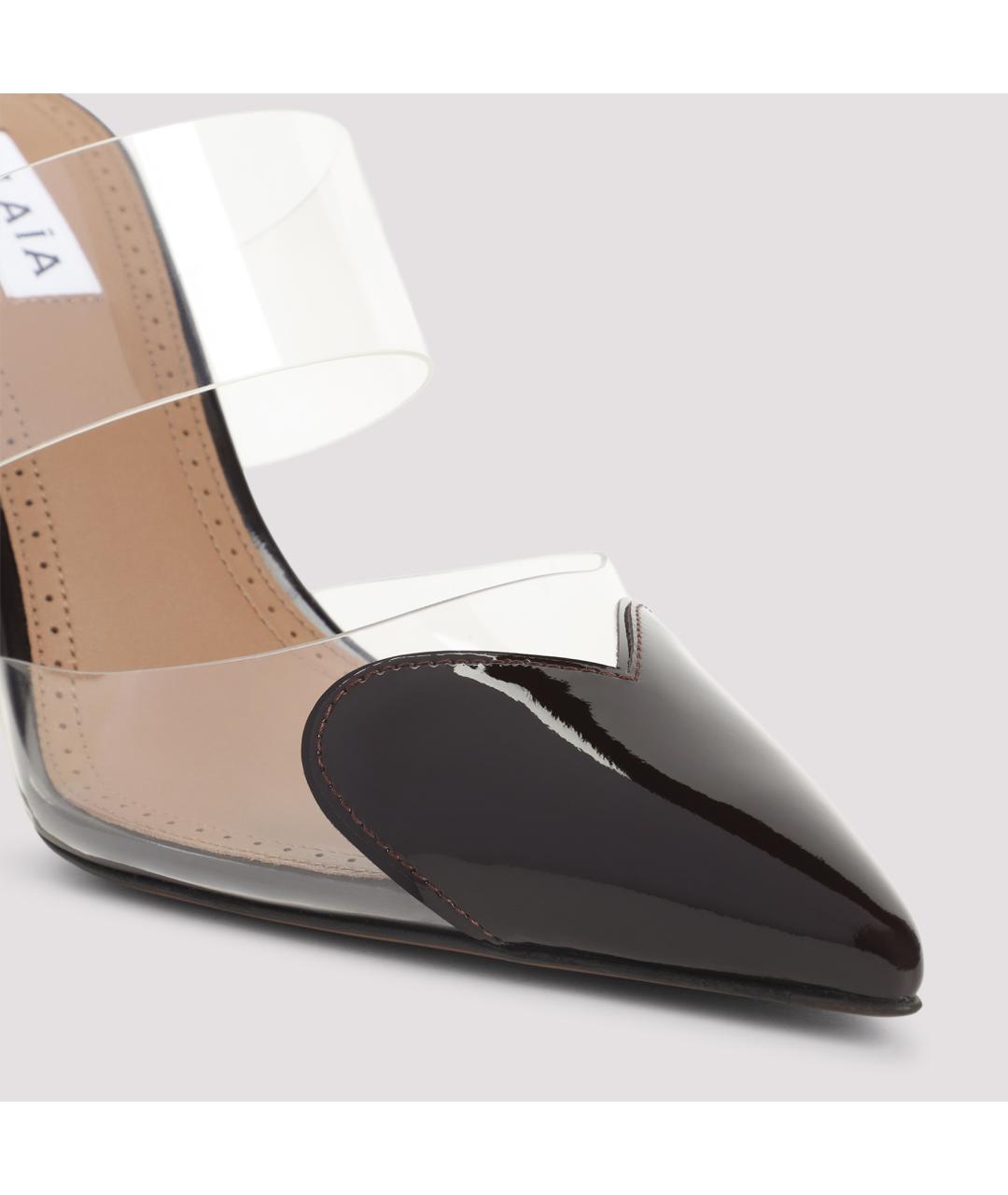 ALAIA Черные кожаные босоножки, фото 4