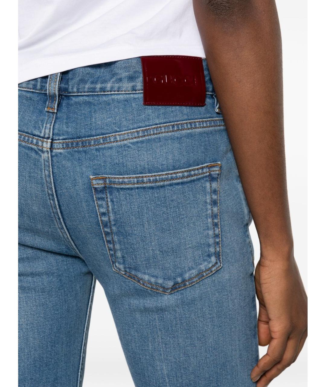 GUCCI Синие хлопковые джинсы слим, фото 3