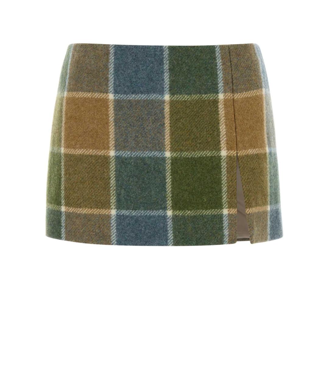 MIU MIU Мульти шерстяная юбка мини, фото 1