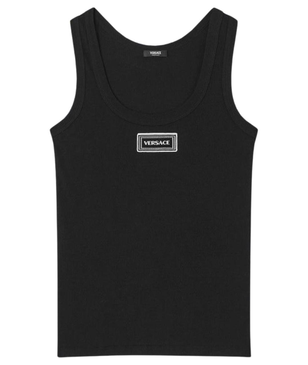 VERSACE Черная хлопковая майка, фото 1