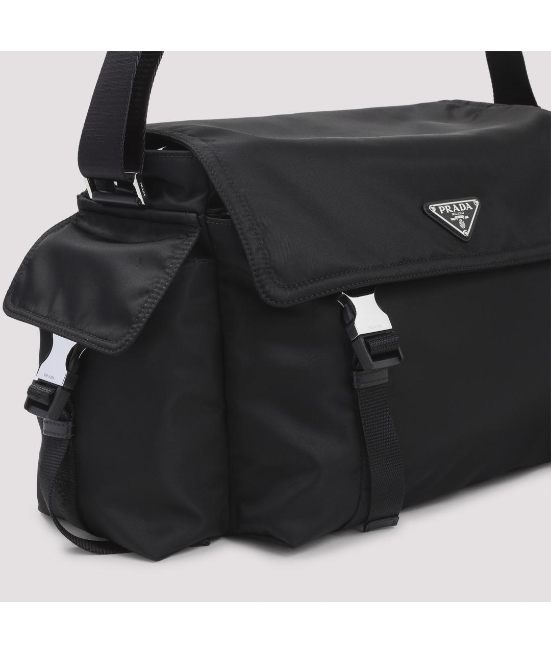 PRADA Черная синтетическая сумка на плечо, фото 5