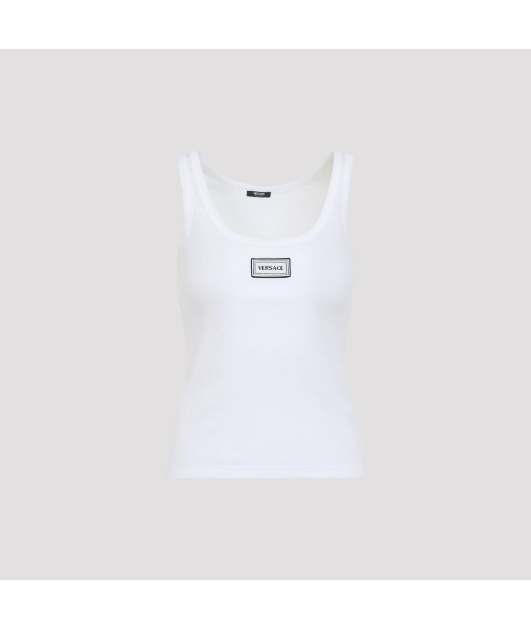 VERSACE Белая хлопковая майка, фото 2
