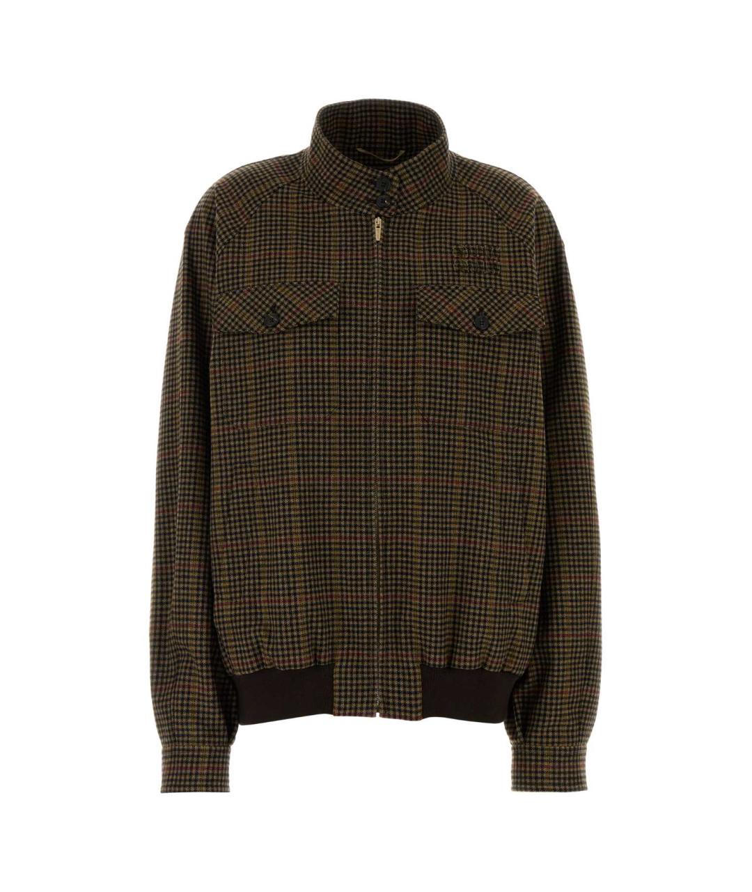 MIU MIU Коричневая шерстяная куртка, фото 1