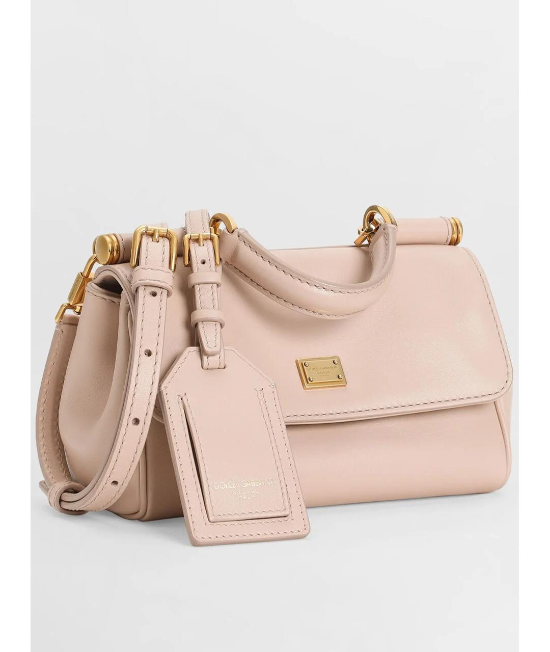 DOLCE&GABBANA Розовая хлопковая сумка с короткими ручками, фото 3