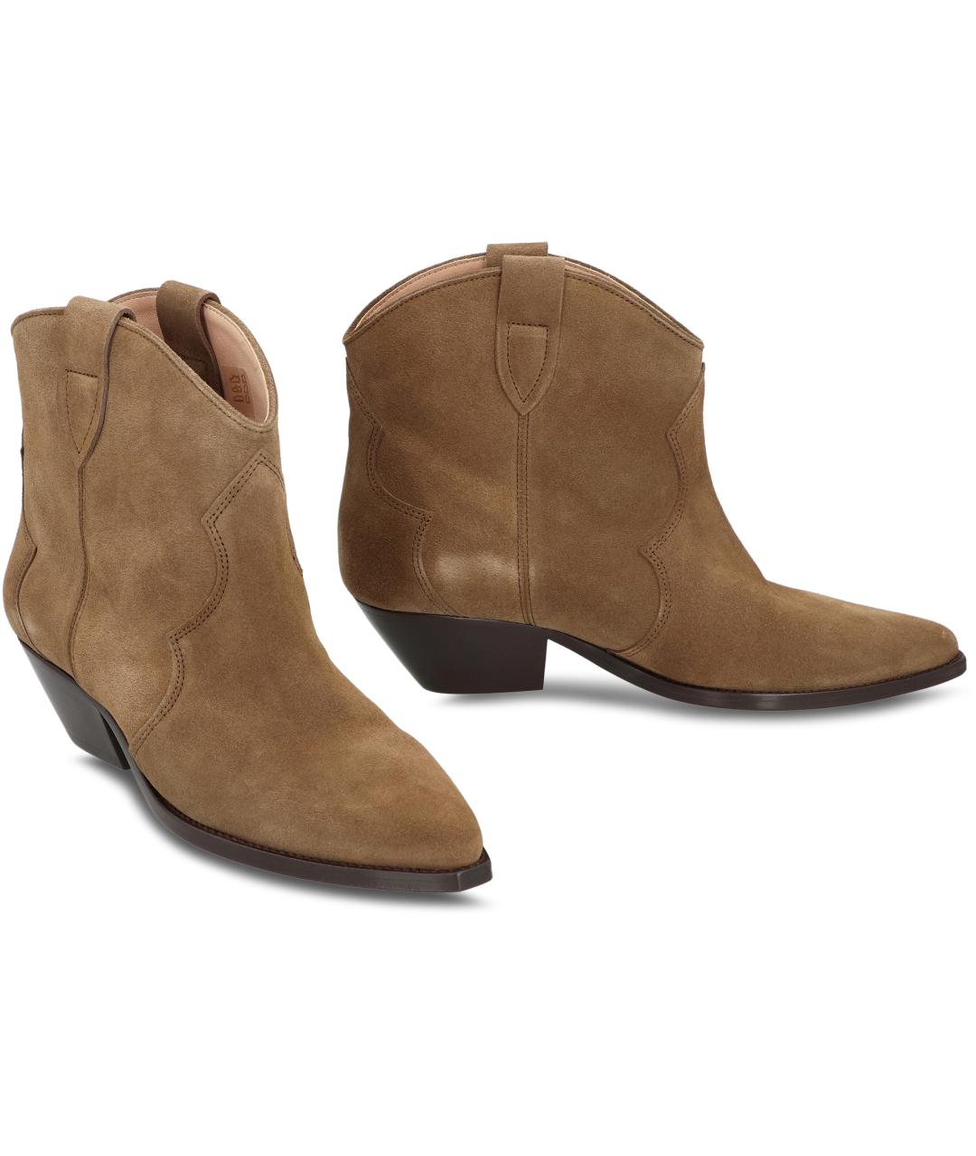 ISABEL MARANT Коричневые замшевые ботинки, фото 3