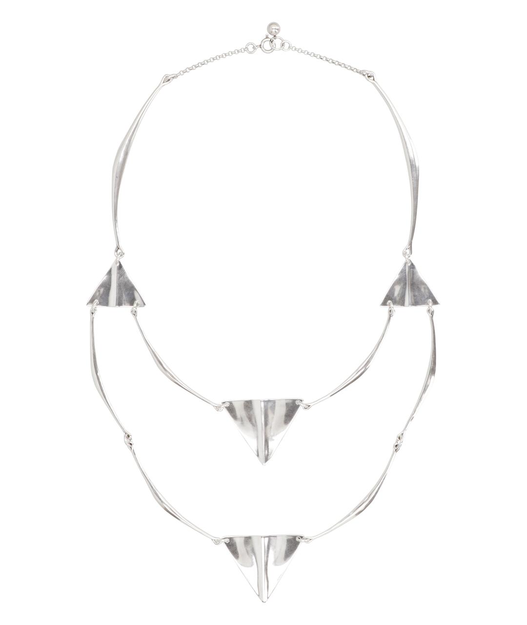 ISABEL MARANT Серебряное металлическое колье, фото 1