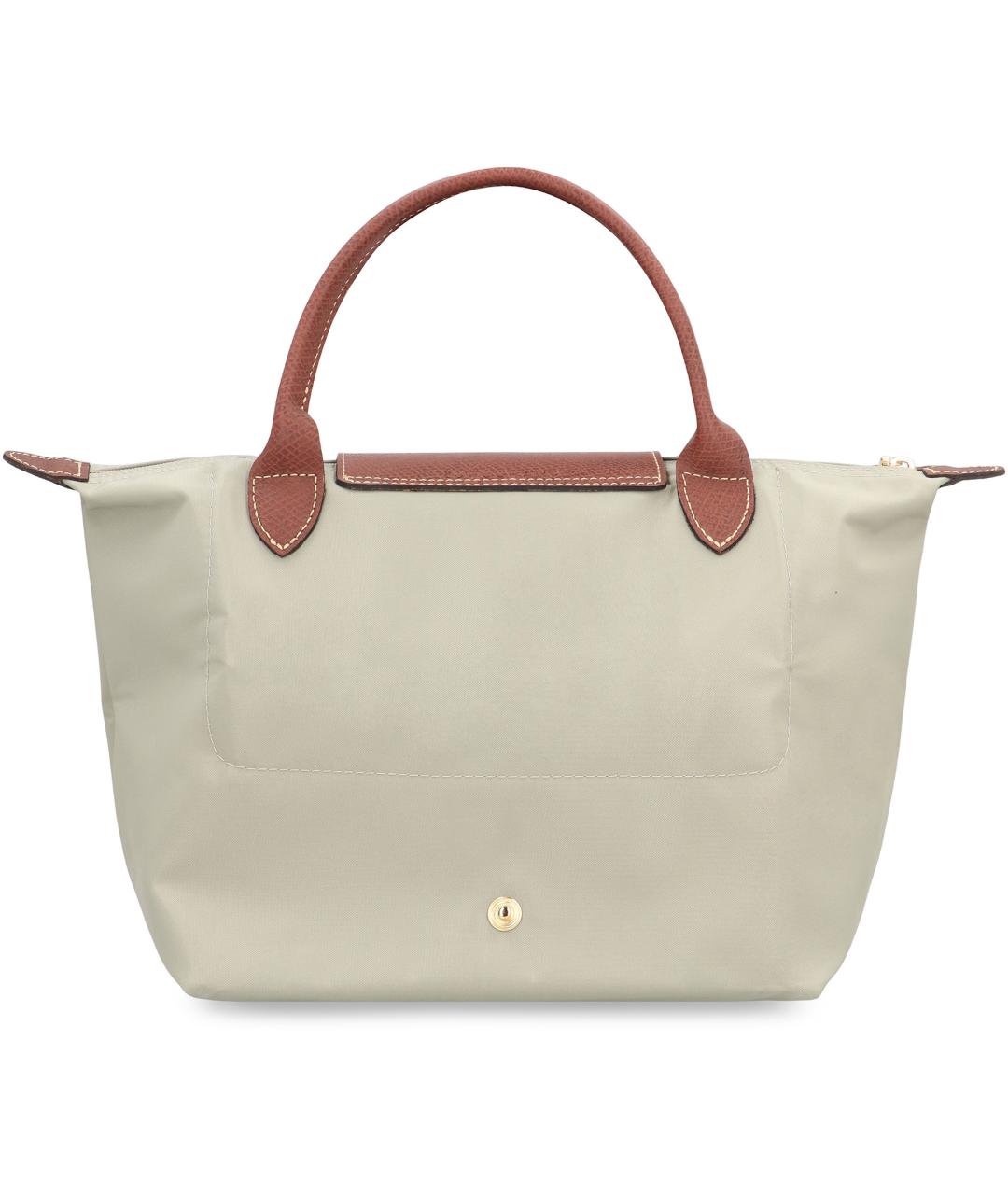 LONGCHAMP Серая синтетическая сумка с короткими ручками, фото 4