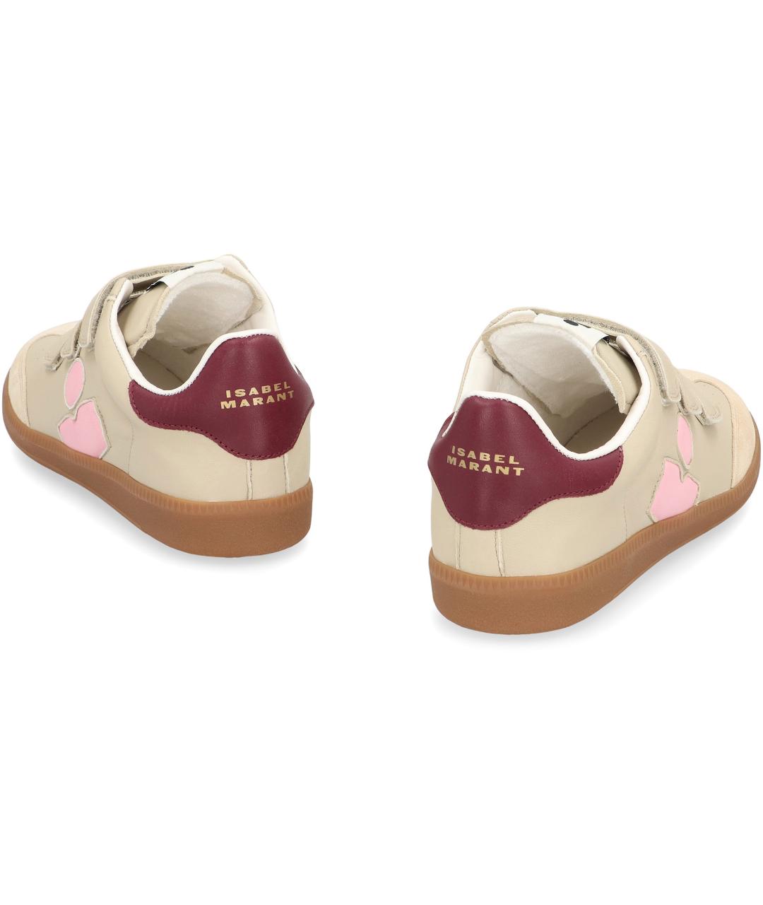 ISABEL MARANT Бежевые кожаные кеды, фото 4