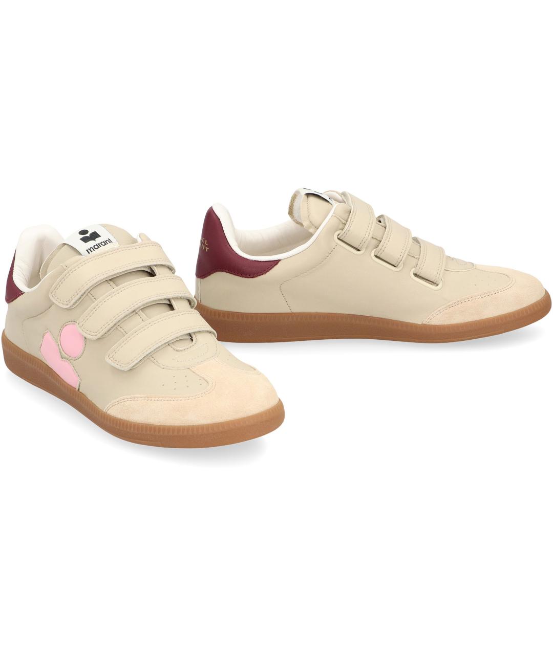 ISABEL MARANT Бежевые кожаные кеды, фото 3