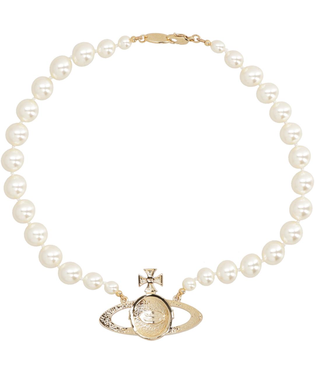 VIVIENNE WESTWOOD Белый металлический чокер, фото 3