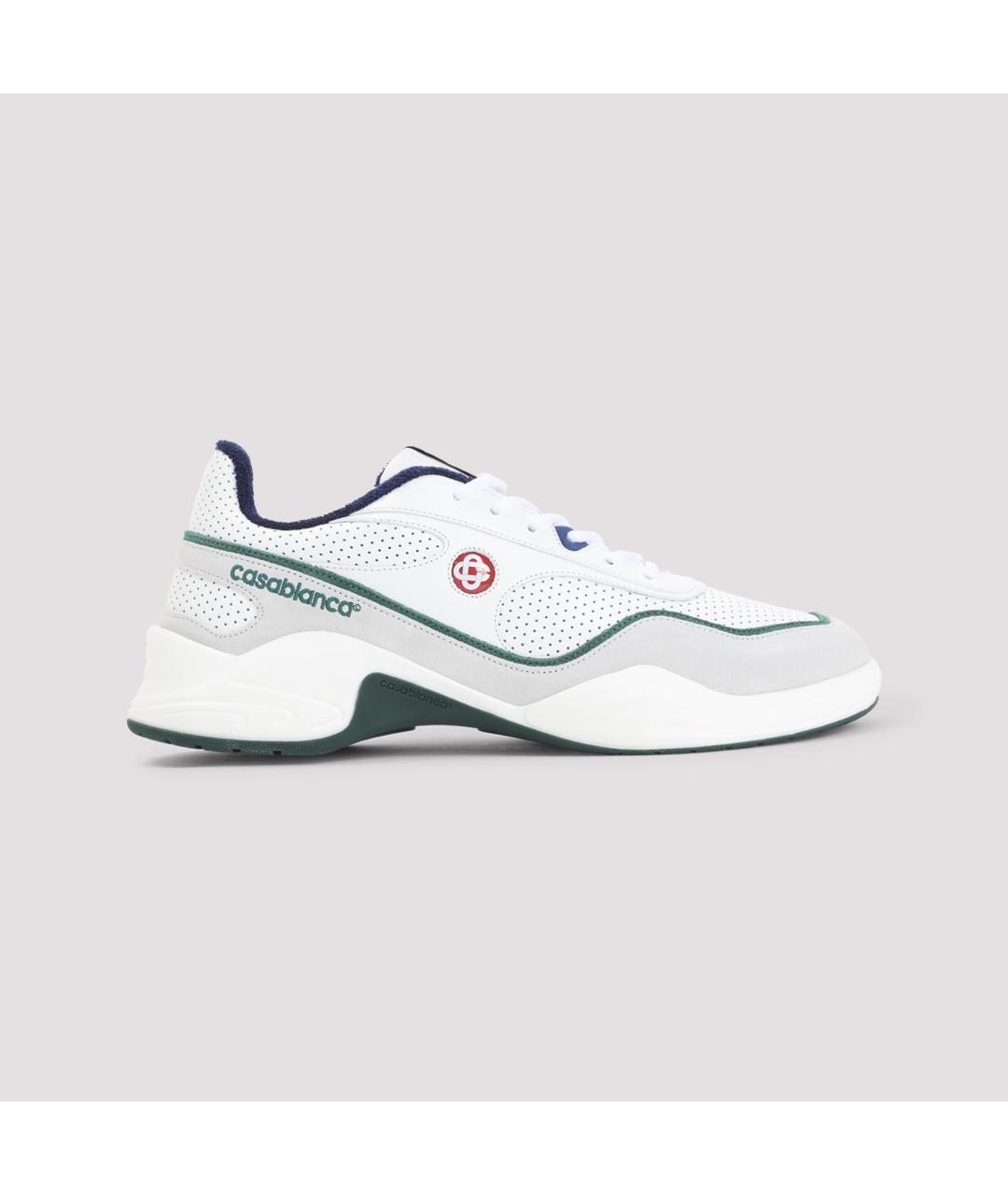 CASABLANCA Белые кожаные низкие кроссовки / кеды, фото 2