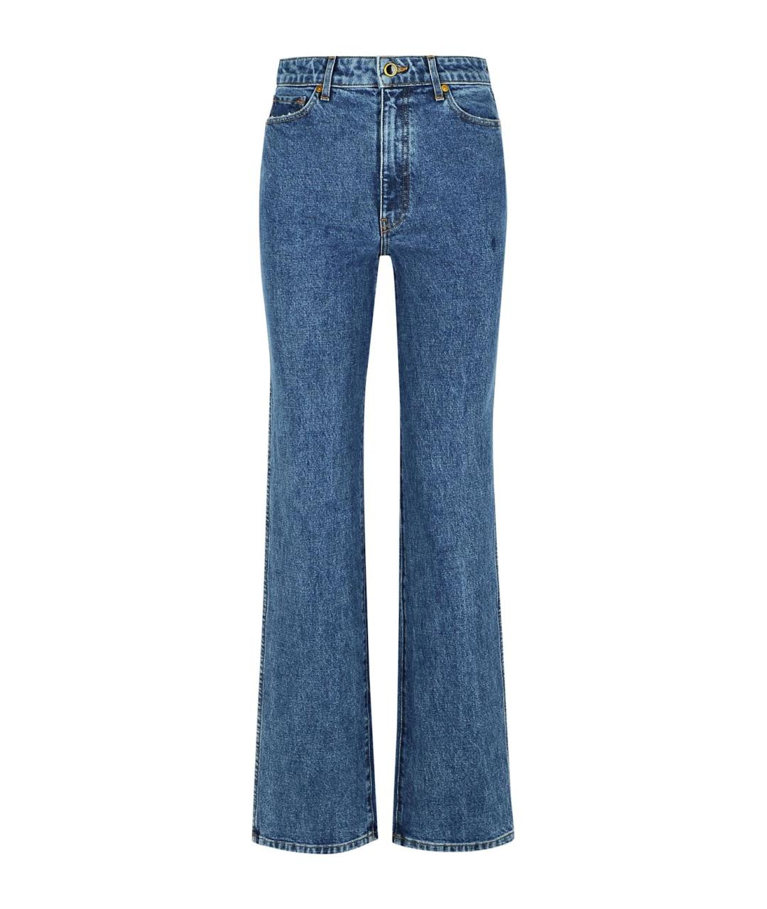 KHAITE Синие хлопковые джинсы слим, фото 1