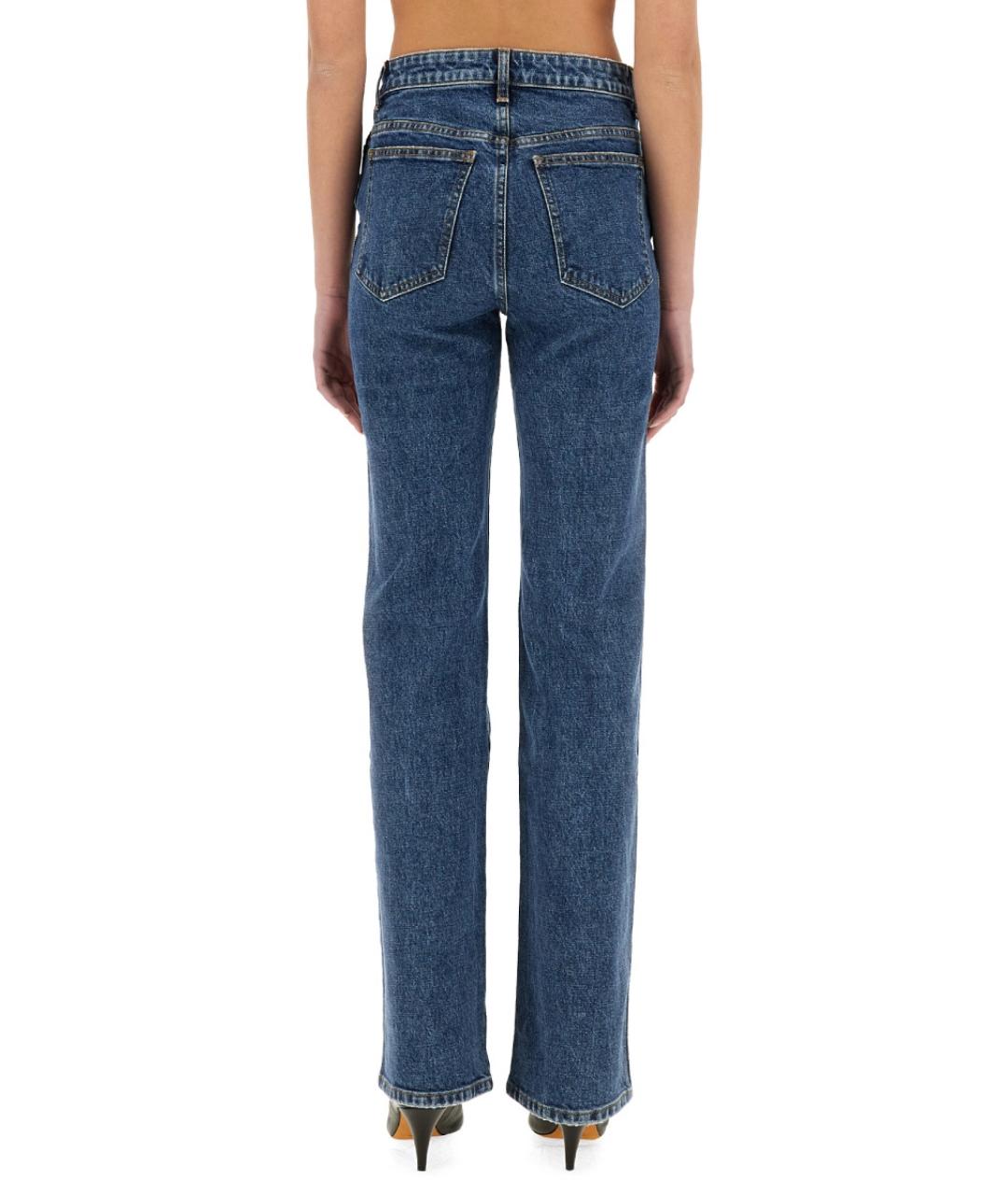 KHAITE Синие хлопковые джинсы слим, фото 4