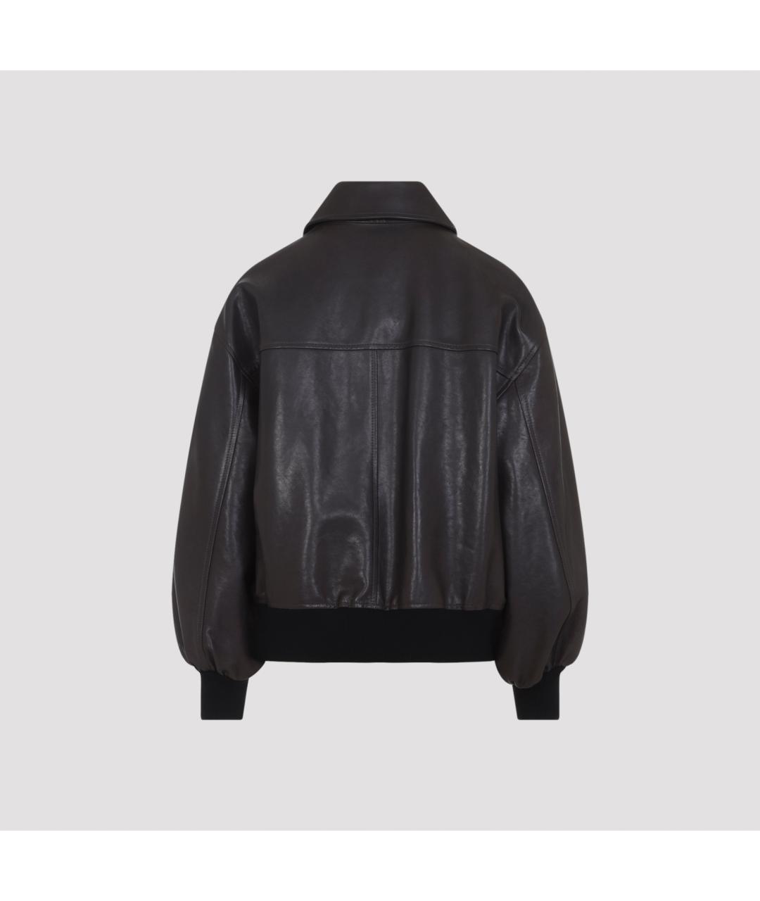 KHAITE Коричневая кожаная куртка, фото 3