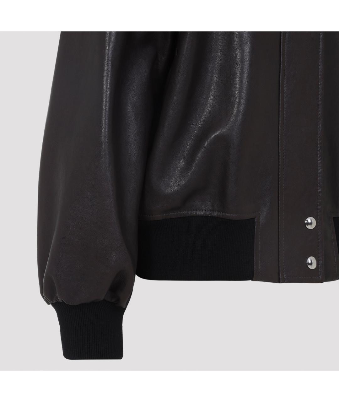 KHAITE Коричневая кожаная куртка, фото 4