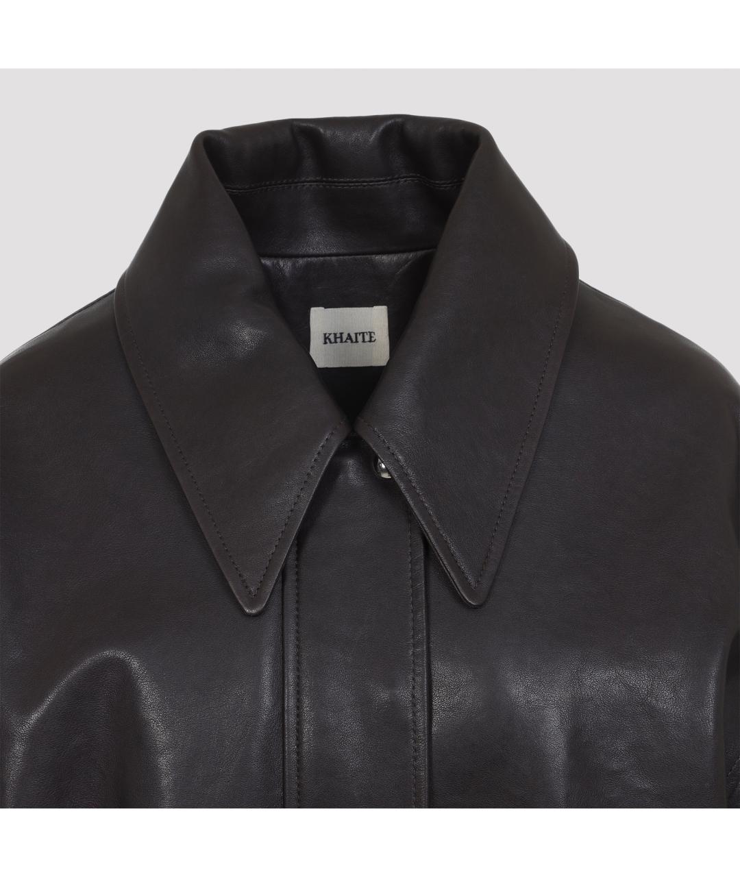 KHAITE Коричневая кожаная куртка, фото 5