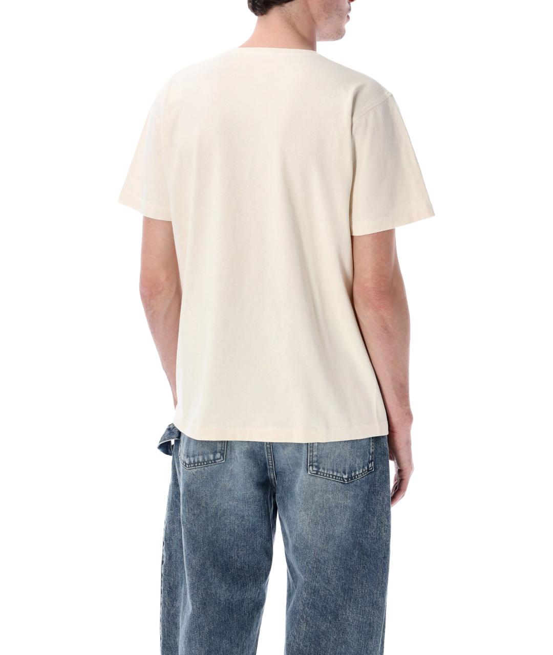 J.W.ANDERSON Бежевая хлопковая футболка, фото 2