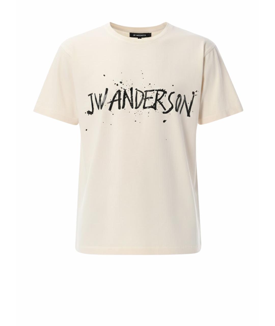 J.W.ANDERSON Бежевая хлопковая футболка, фото 1