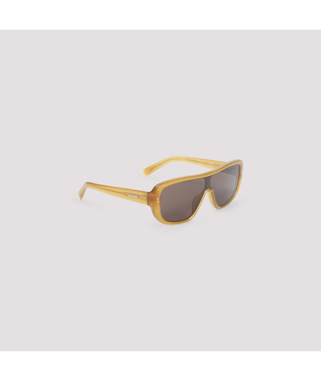 JACQUEMUS Коричневые пластиковые солнцезащитные очки, фото 2