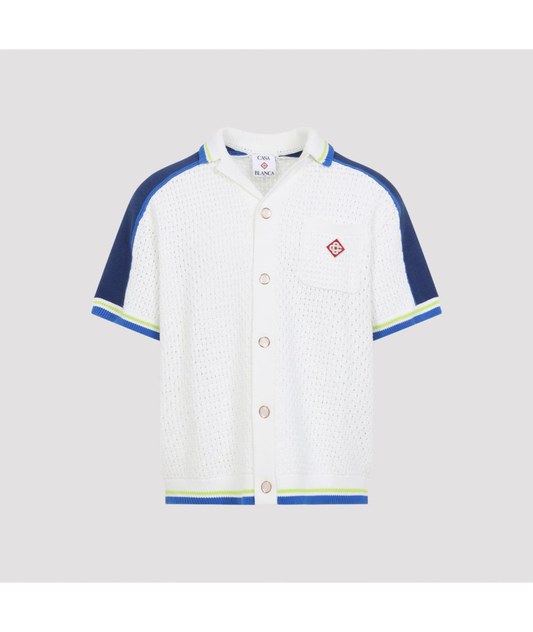 CASABLANCA Белая хлопко-полиэстеровая кэжуал рубашка, фото 2