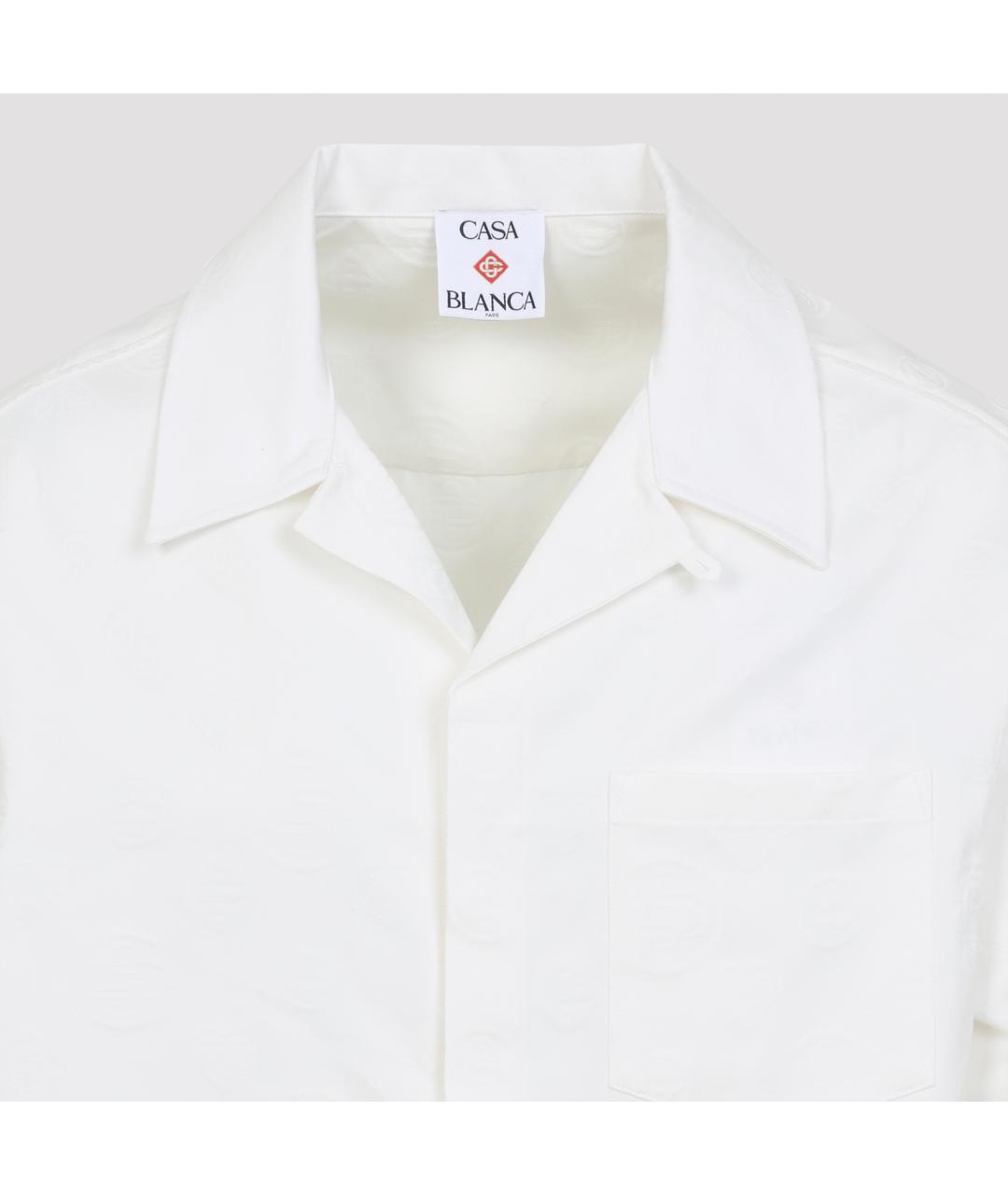 CASABLANCA Белая хлопковая кэжуал рубашка, фото 4
