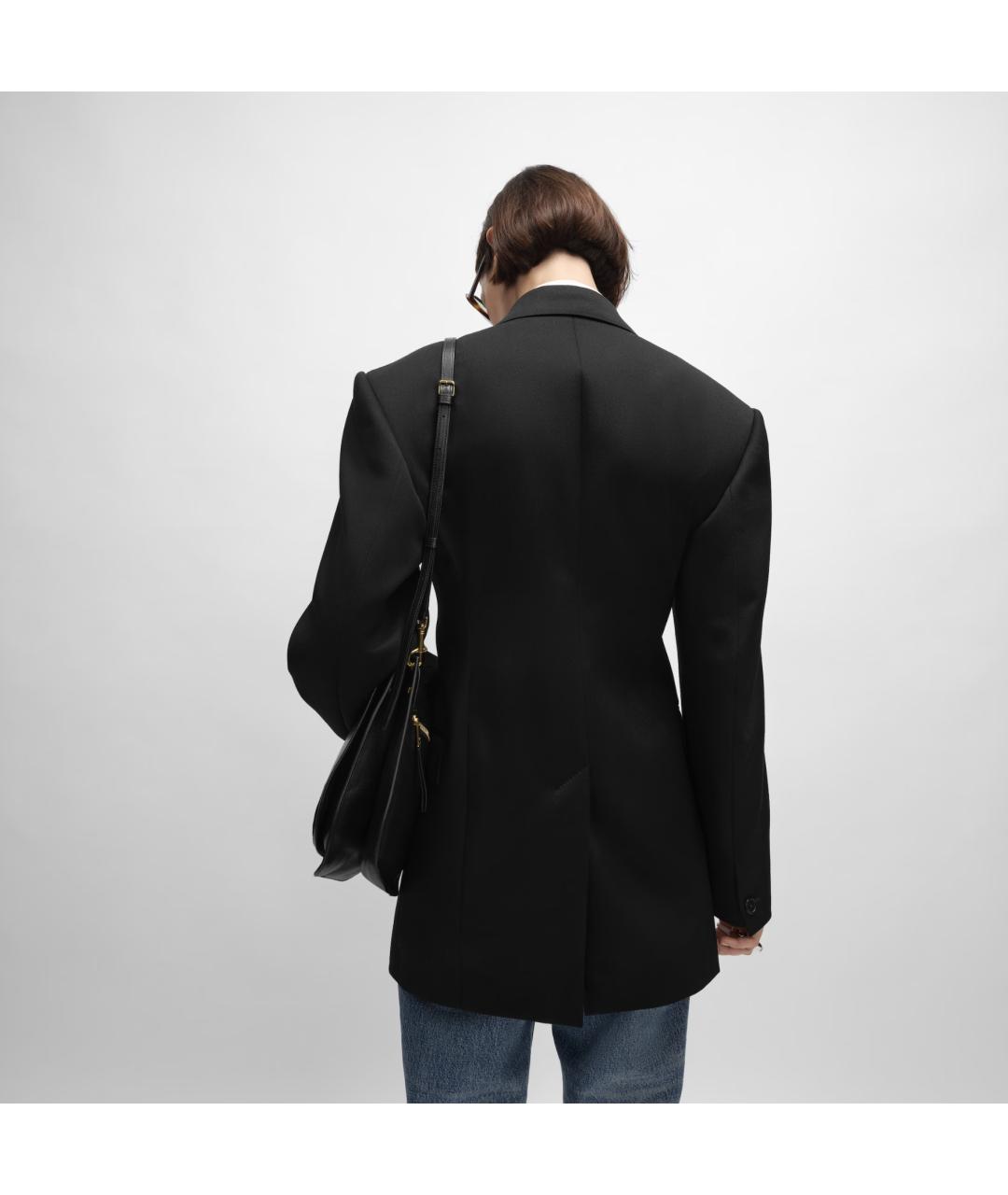 CELINE Черный шерстяной жакет/пиджак, фото 5