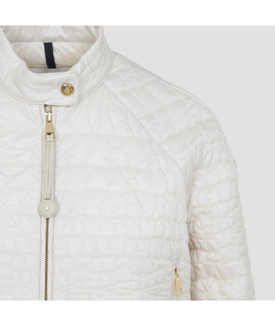 MONCLER Бежевая полиамидовая куртка, фото 4