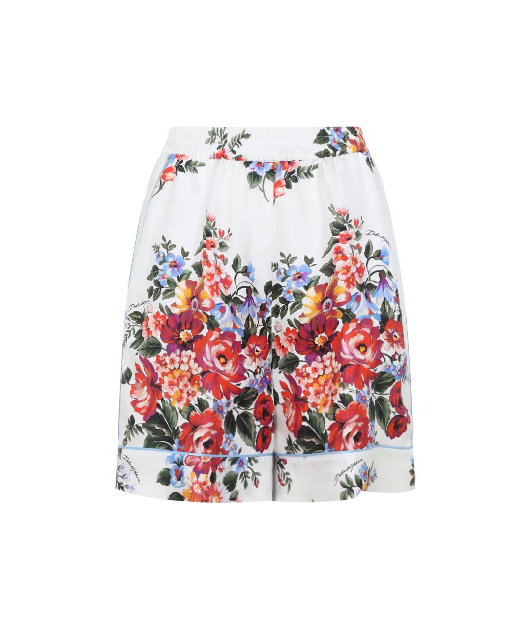 DOLCE&GABBANA Белые шелковые шорты, фото 1