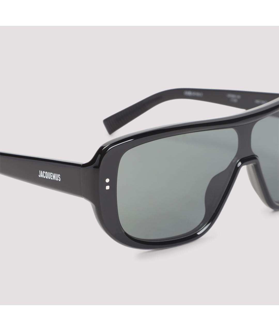 JACQUEMUS Черные пластиковые солнцезащитные очки, фото 4
