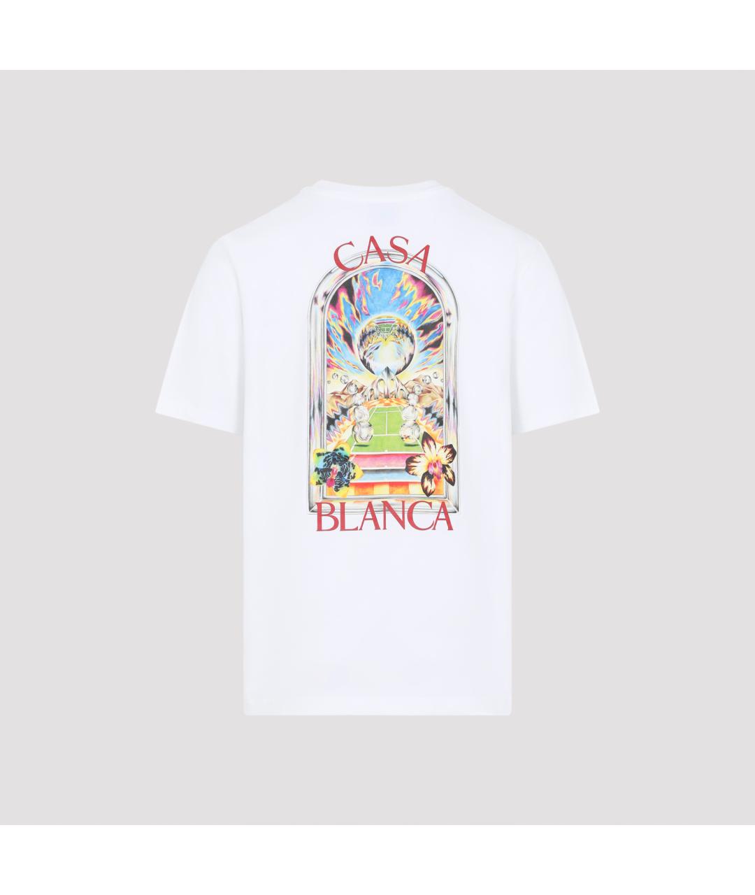 CASABLANCA Белая хлопковая футболка, фото 3