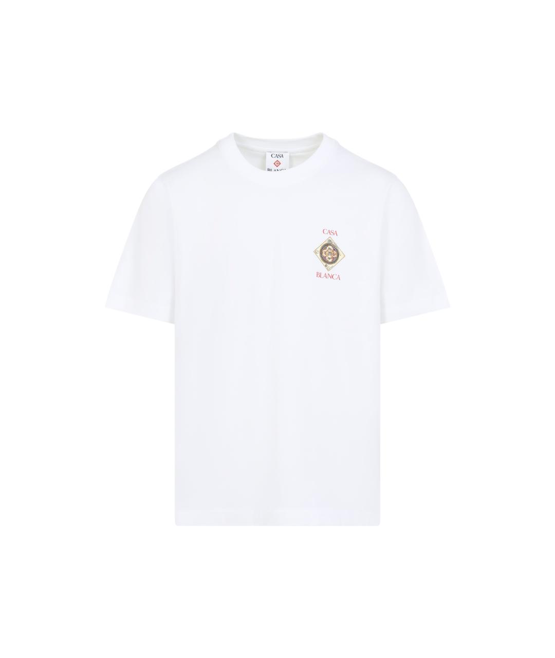 CASABLANCA Белая хлопковая футболка, фото 1