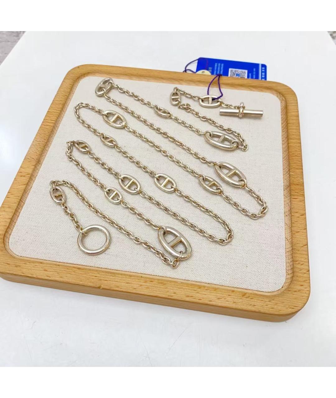 HERMES Серебряное серебряное колье, фото 2