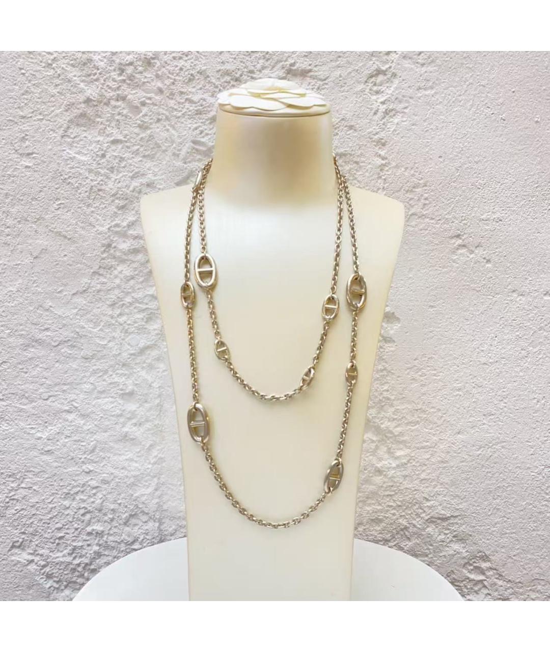 HERMES Серебряное серебряное колье, фото 5