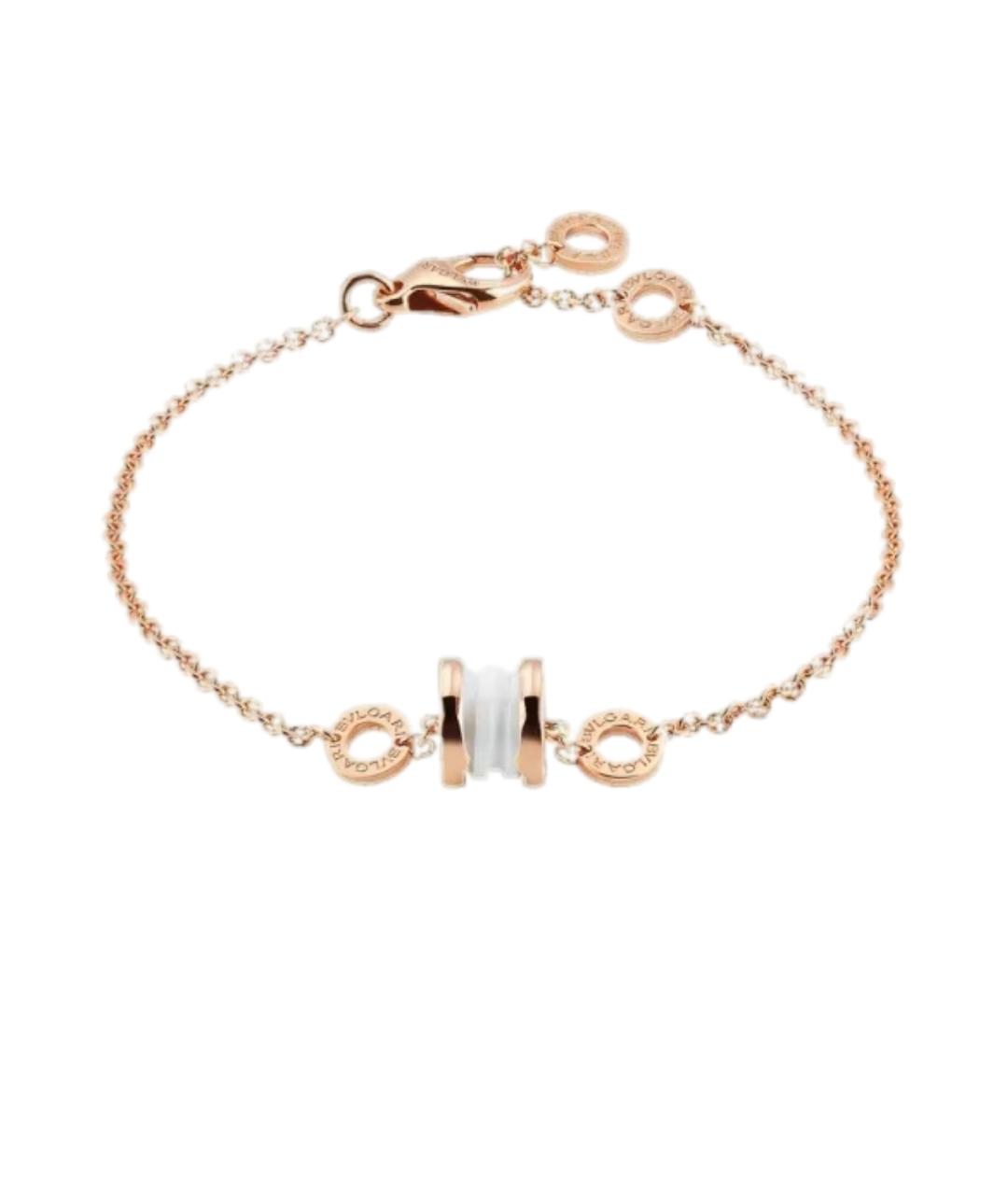 BVLGARI Белый браслет из розового золота, фото 5