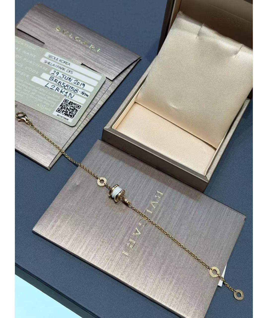 BVLGARI Белый браслет из розового золота, фото 2