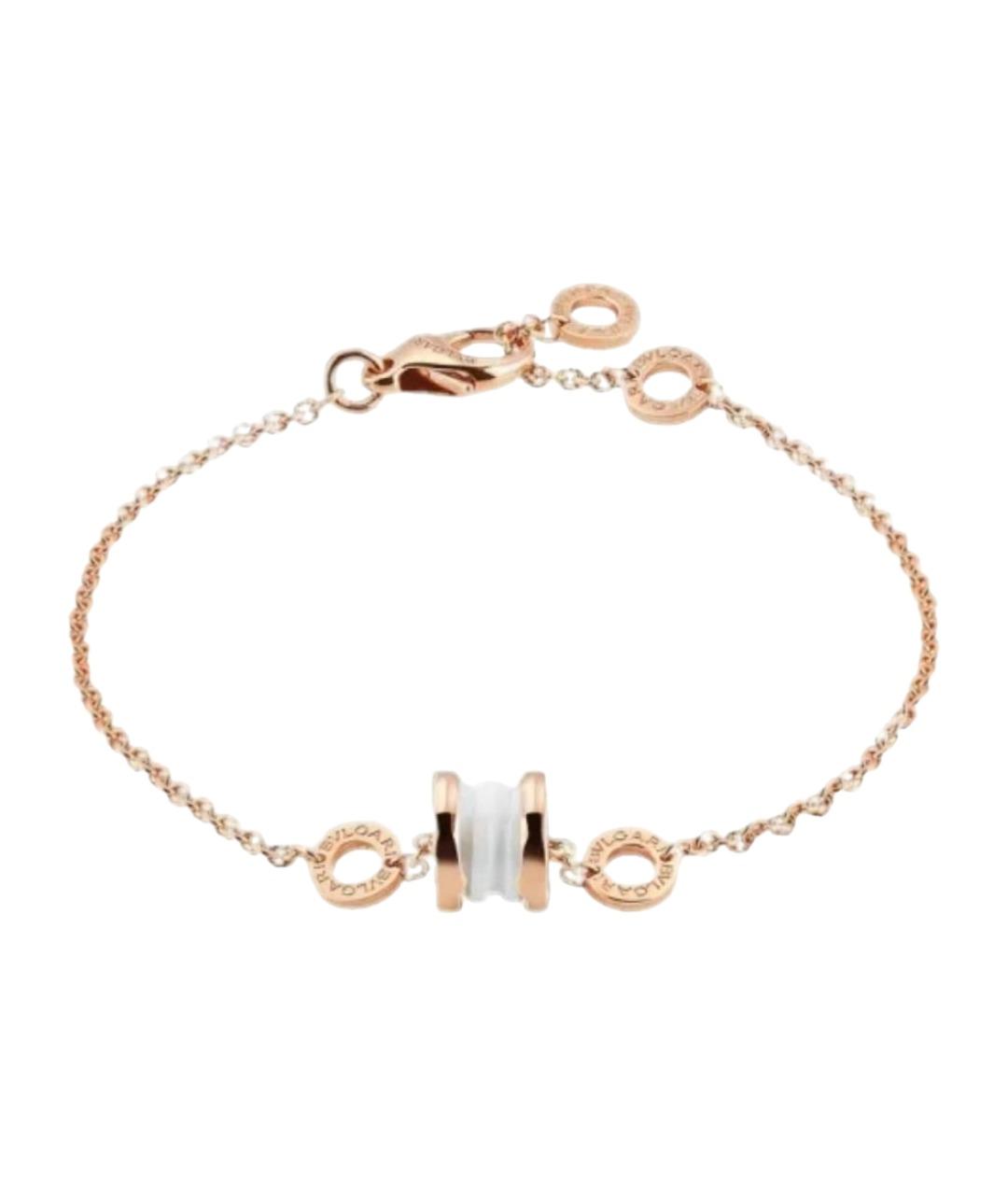BVLGARI Белый браслет из розового золота, фото 1