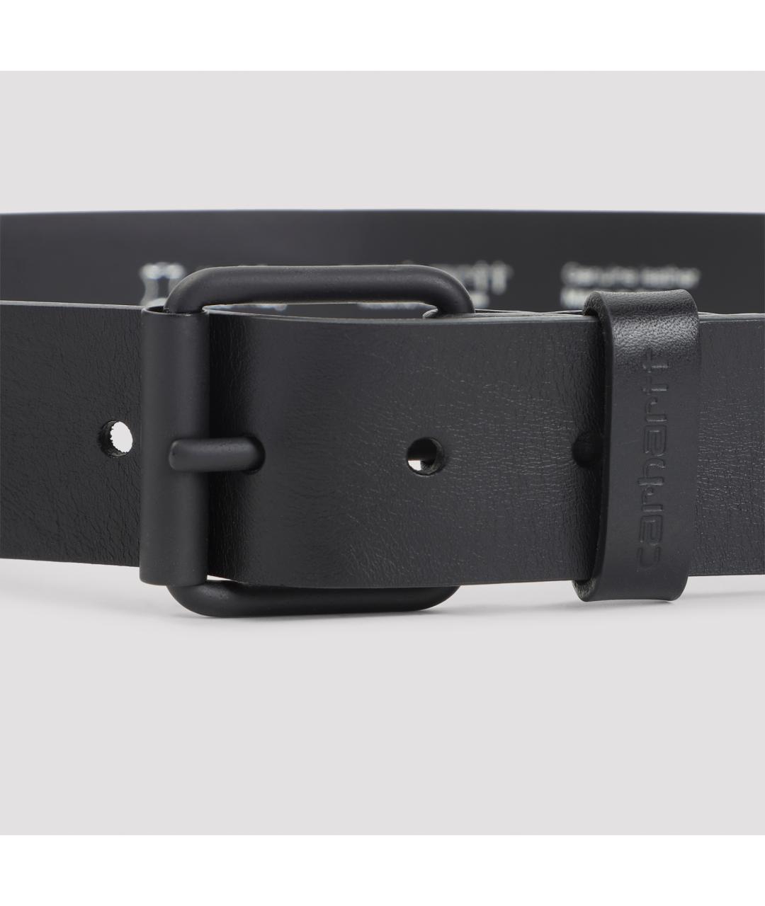 CARHARTT WIP Черный кожаный ремень, фото 3