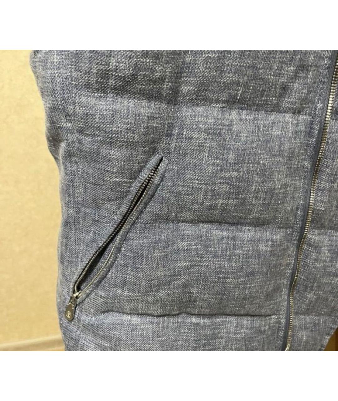 BRUNELLO CUCINELLI Синий жилет, фото 4