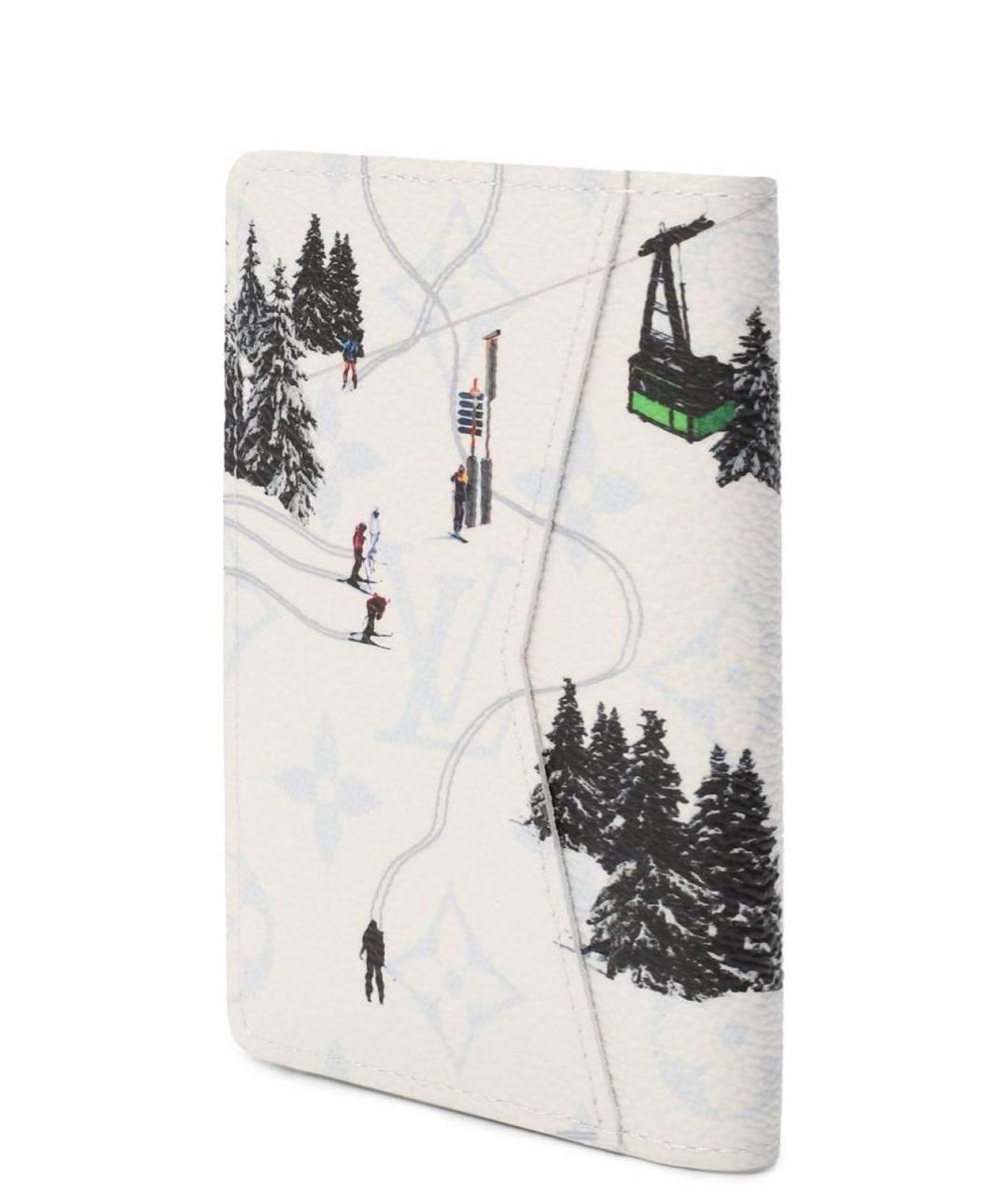 LOUIS VUITTON Белый кожаный кардхолдер, фото 2