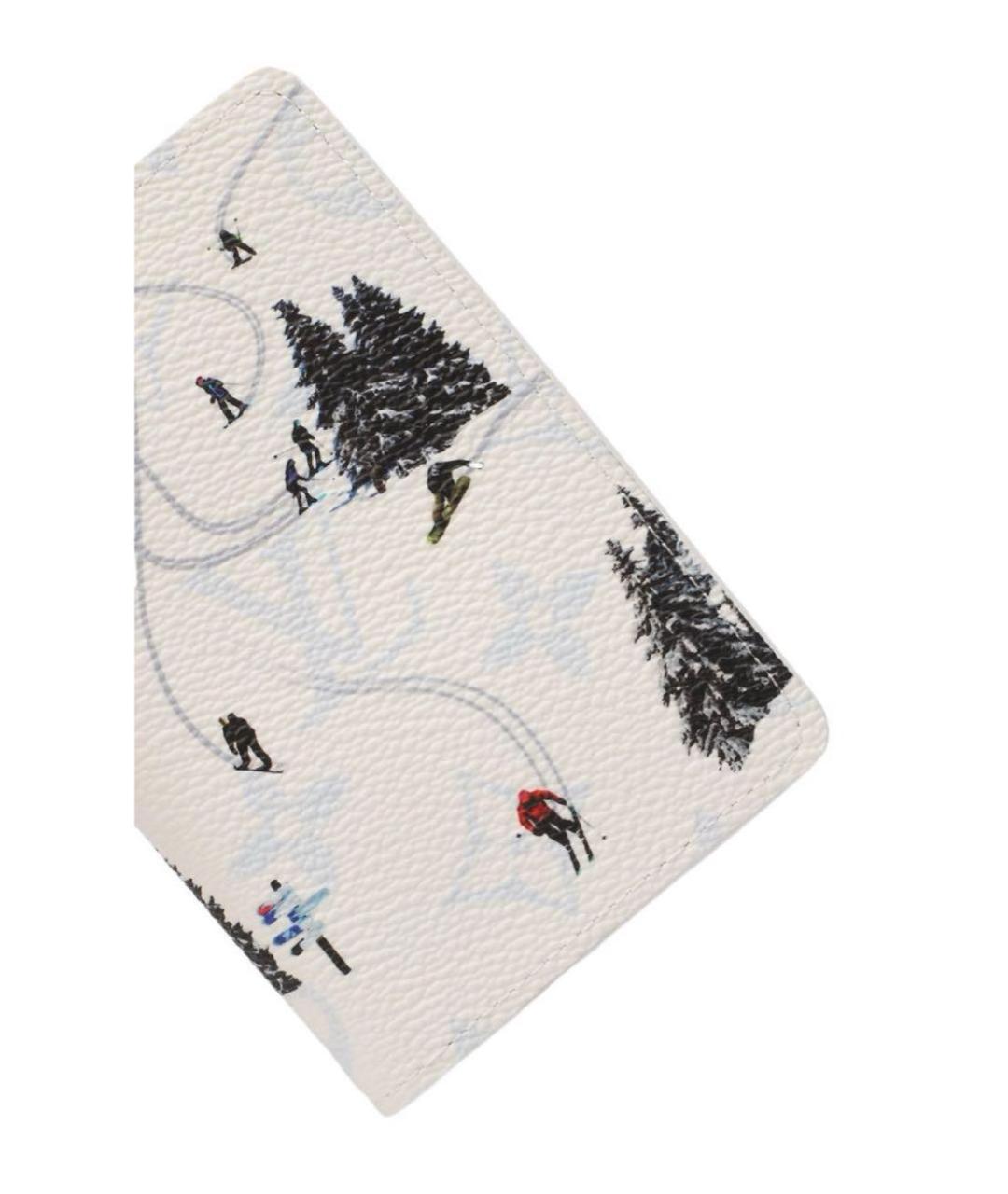 LOUIS VUITTON Белый кожаный кардхолдер, фото 4