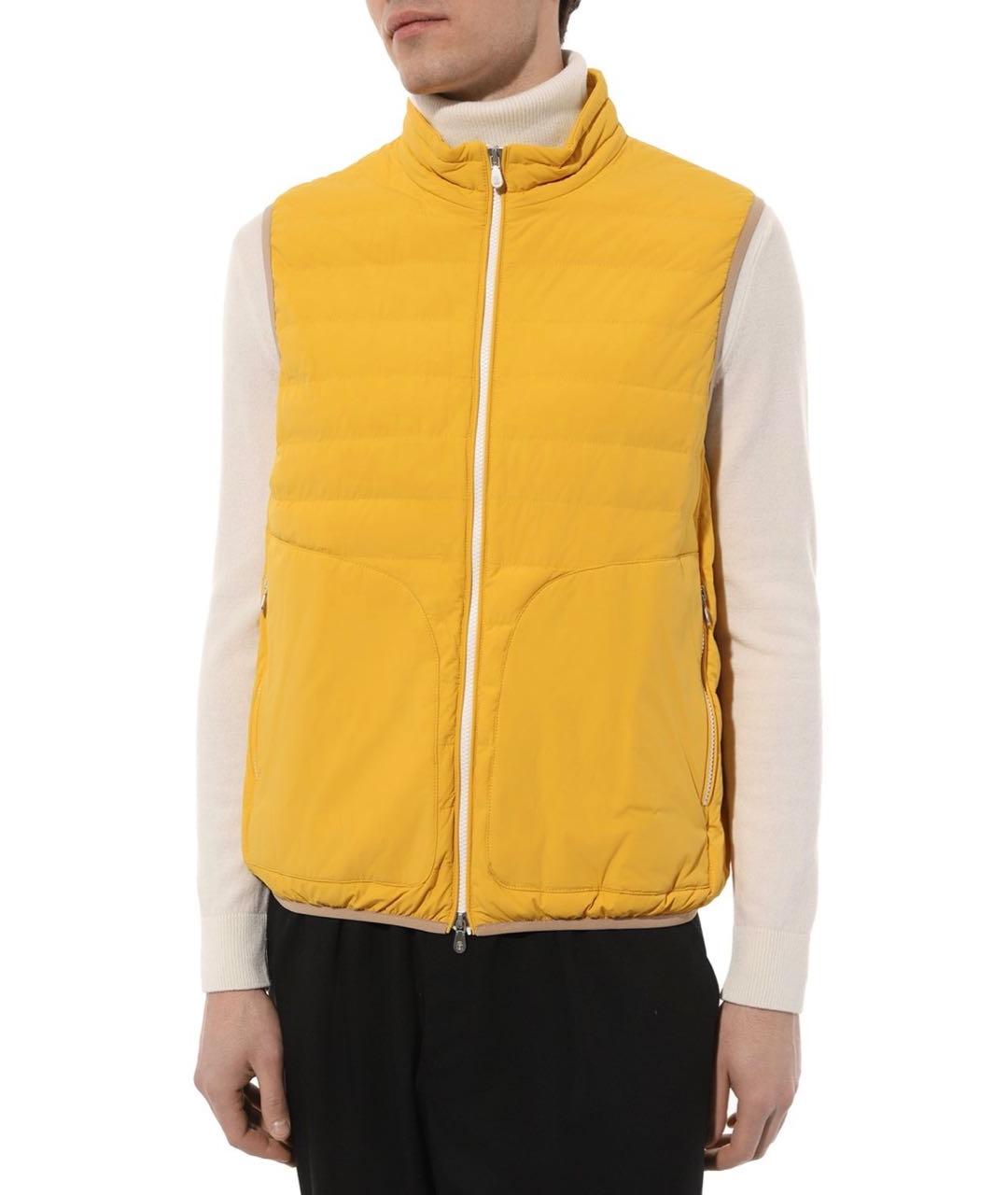 BRUNELLO CUCINELLI Желтый жилет, фото 4